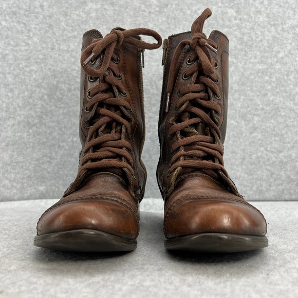 Steve Madden Brown Combat Boots - Picture 7 of 9